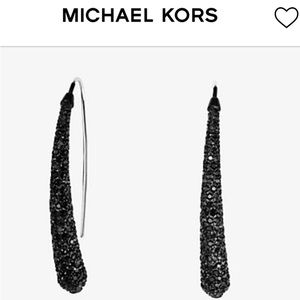 MICHAEL KORS Black Pavé Drop Earrings